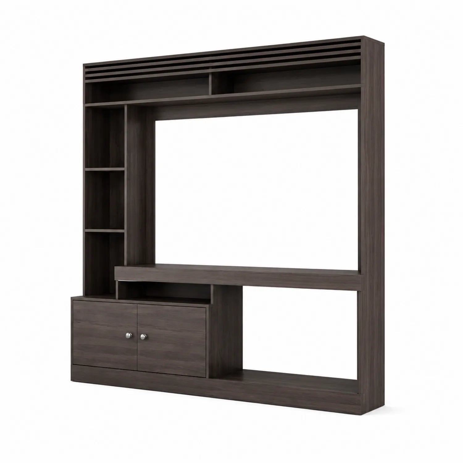 Mobile TV in Legno MDF Grigio 200x180x40 cm