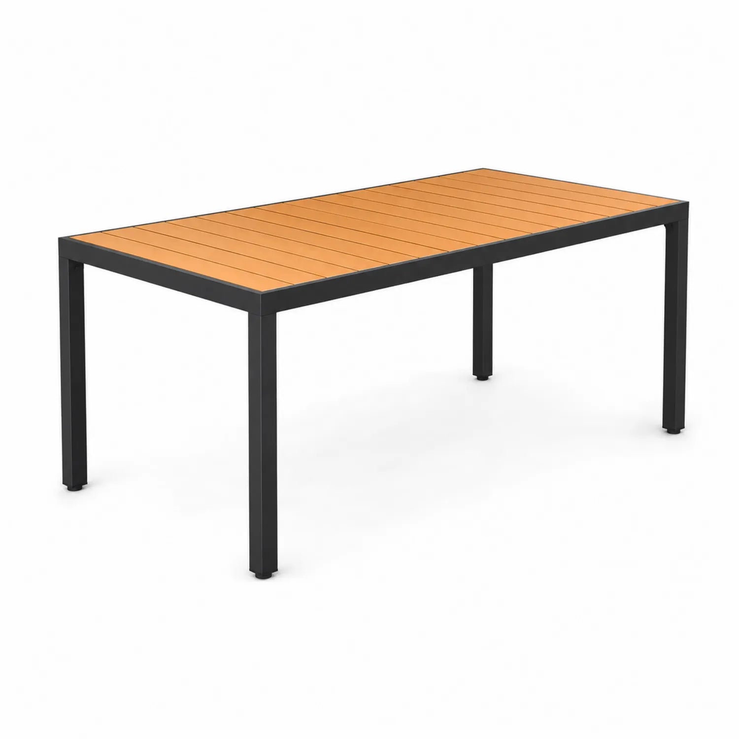 Tavolo da pranzo rettangolare da esterno in legno e metallo 150x90 cm