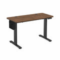 Scrivania regolabile elettrica in MDF e metallo Marrone/Nero 120x60x75-122 cm