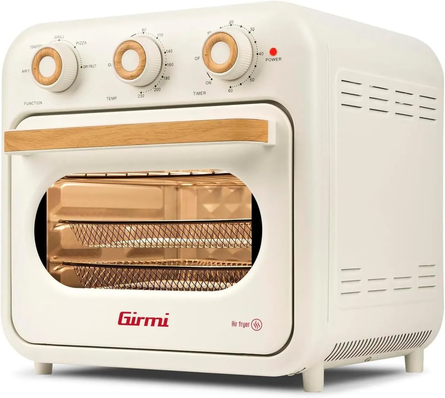 Forno ad Aria Girmi FG29, 1500 W, 22 L, 5 Funzioni con Luce, Ventola Maxi, Risparmio Energetico 30%, Ricettario e Accessori