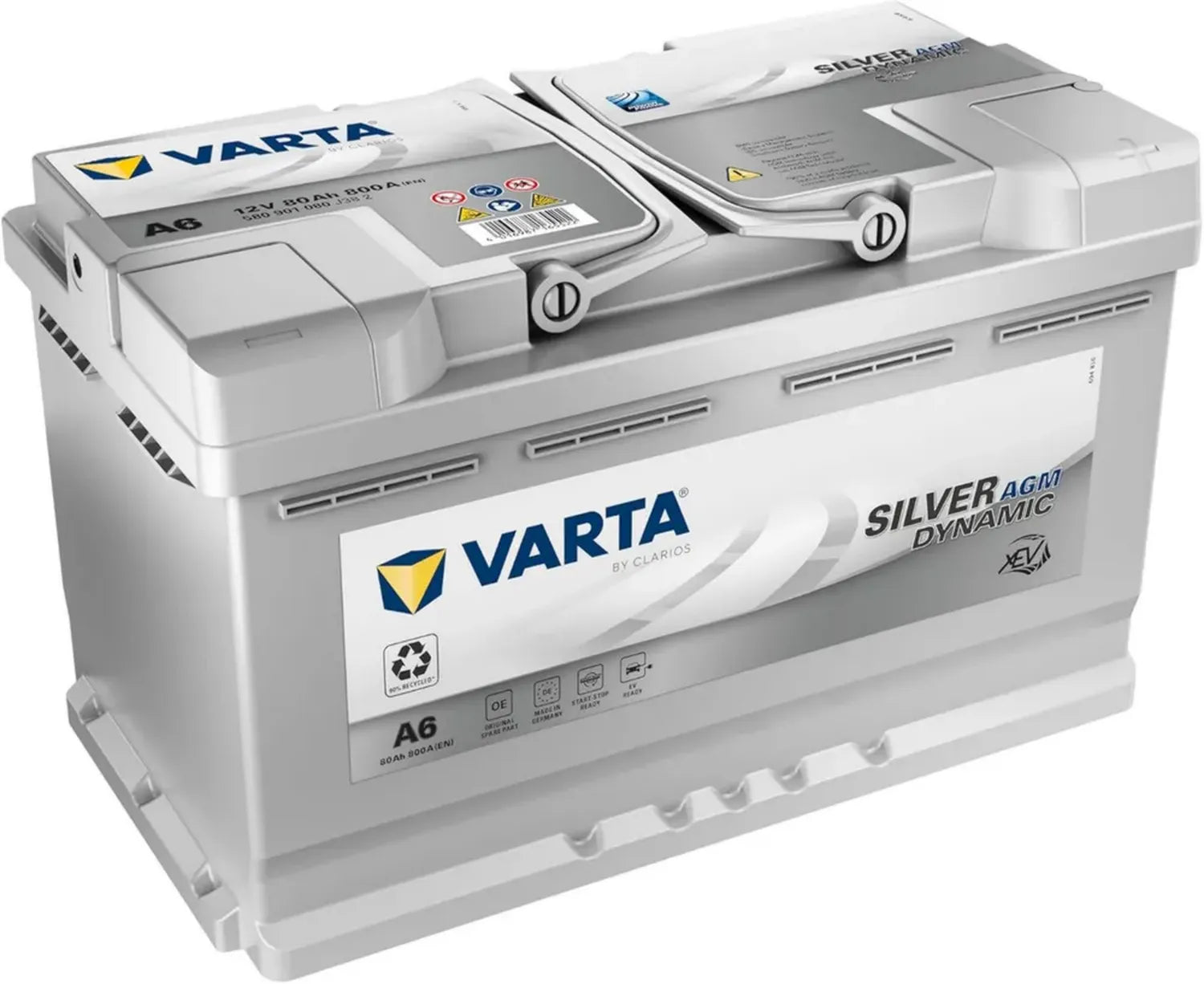 ARTA Batteria Silver Dynamic AGM 12V 80Ah 800A per Auto Start-Stop