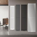 Radiatore Verticale Design Stella 1400x370 mm Bianco con Attacco Centrale