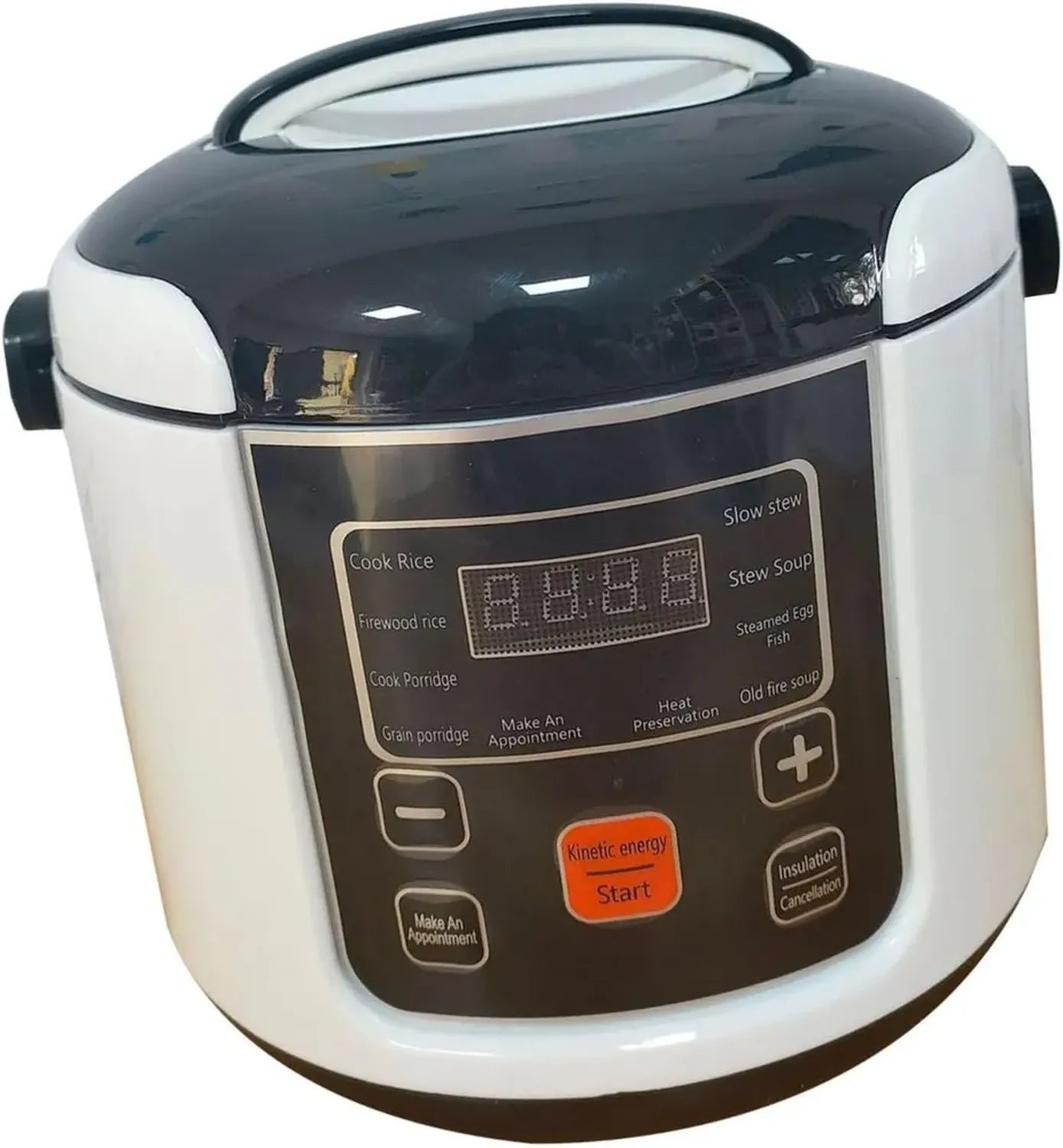Cuociriso Elettrico Portatile 2L, Funzione Mantenimento Caldo, Facile da Pulire, Touchpad, Adatto per 2-4 Persone, 12V