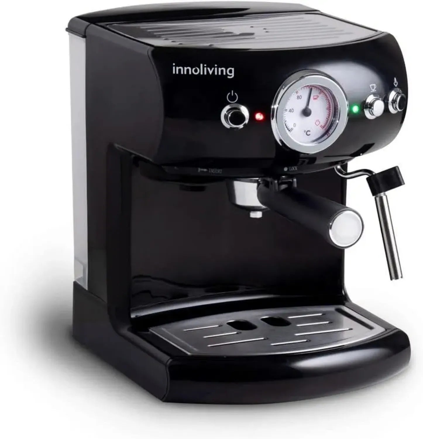 Innoliving Macchina Espresso 4 in 1 Compatibile con Capsule Nespresso e Dolce Gusto, ESE E Caffè Macinato, Pompa 20 Bar, Serbatoio 600 ml