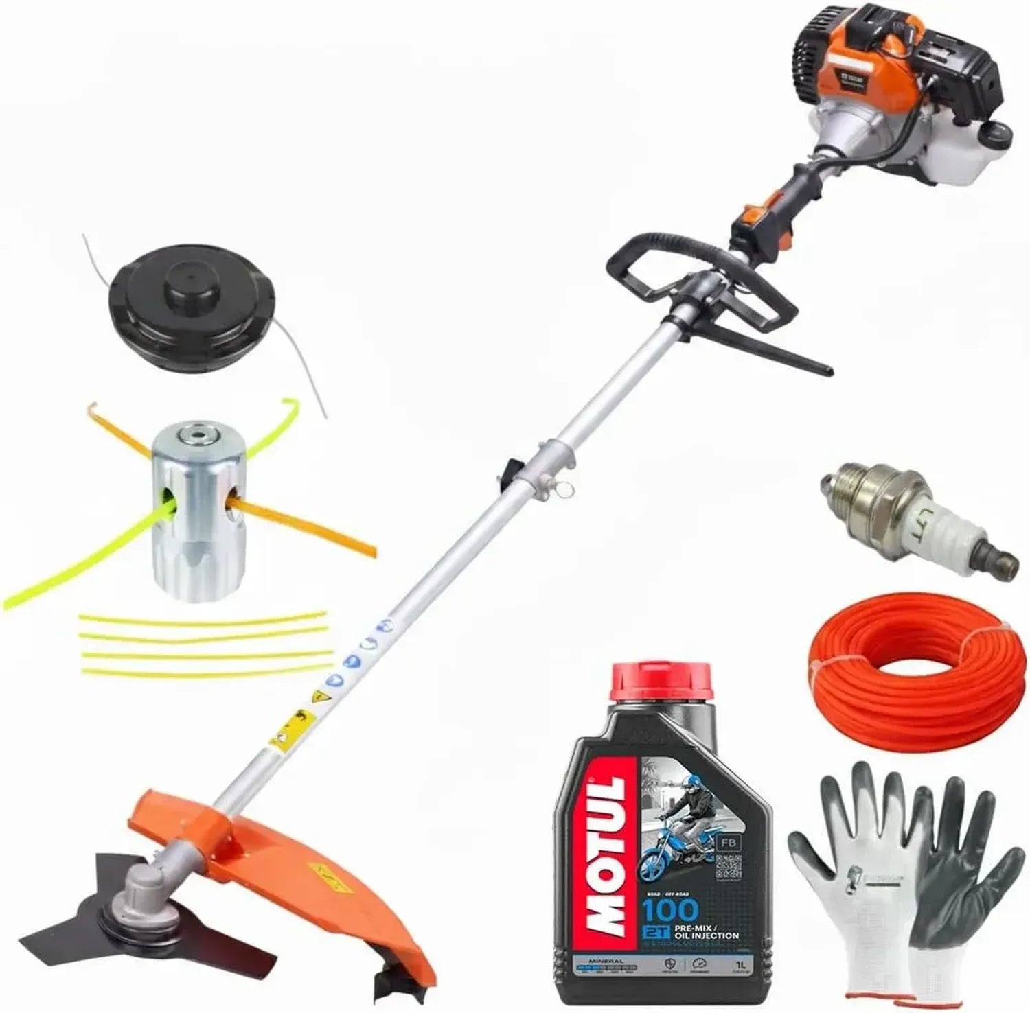 Decespugliatore 43 cc con Motore a Scoppio Potente e Accessori Inclusi