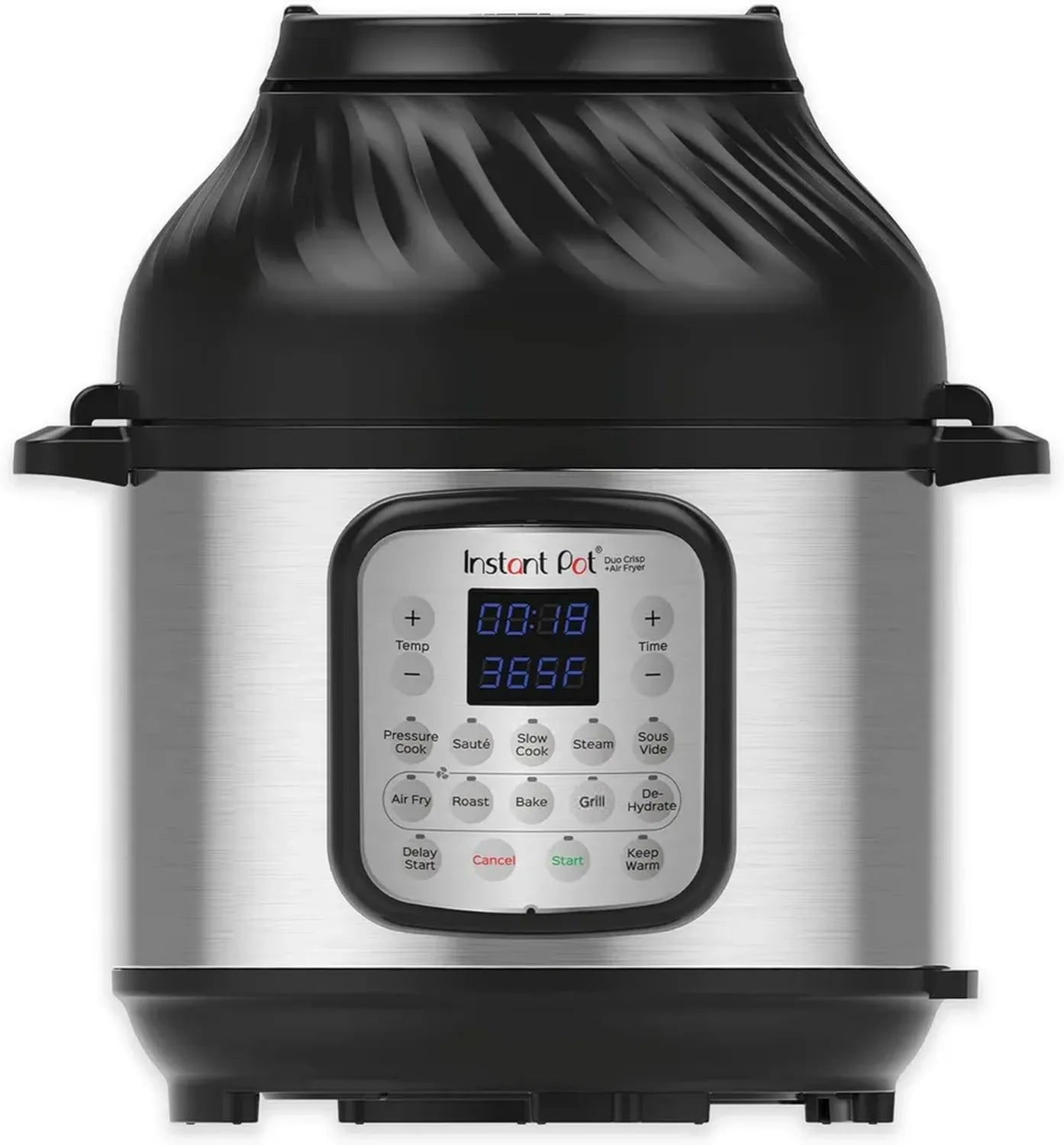 Pentola Multifunzione Instant Pot Duo Crisp 11-in-1 con Friggitrice ad Aria 7.6L - Pentola a Pressione, Slow Cooker, Vaporizzatore, Disidratatore, Griglia e Funzione di Mantenimento e Cottura