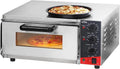 CROSSON Forno Elettrico per Pizza 16'', Professionale in Acciaio Inox con Pietra, 230V 2000W, Ideale per Ristoranti e Cucina Casalinga