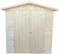 Casetta in legno 202x154 cm con porta doppia, pavimento e tetto impermeabile rosso