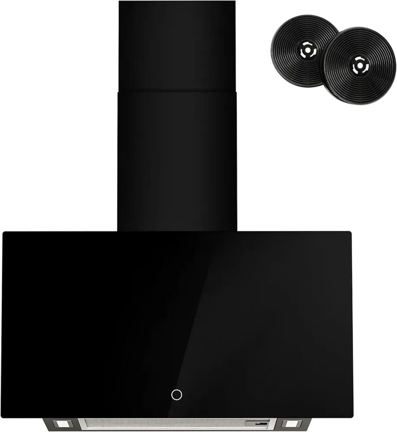 Cappa Aspirante FIREGAS 60 cm con Motore DC, 3 Velocità, Filtri in Alluminio e Carboni