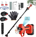 Forbici Potatura Elettriche Telescopiche 50mm con Motore Brushless e Doppia Batteria 21V