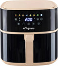 Tognana Iridea Friggitrice ad Aria 8L, Design Elegante in Champagne, Materiale Plastica e Acciaio Inox