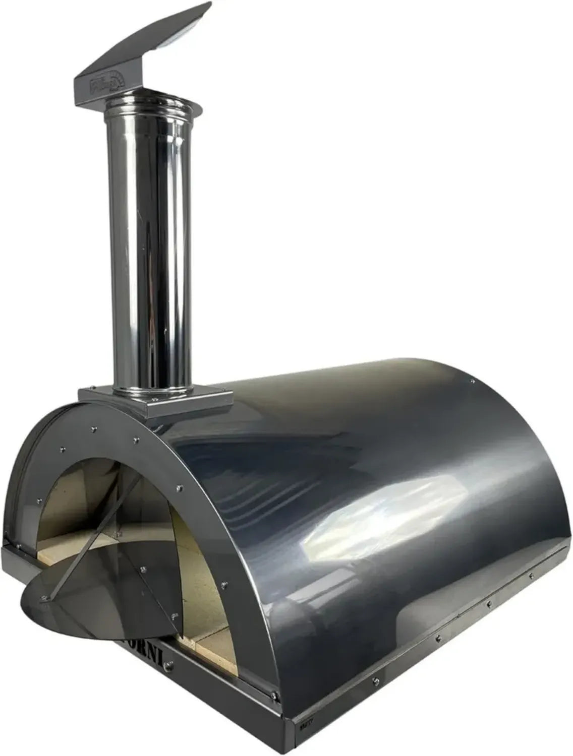 Forno a Legna da Esterno in Acciaio Inox per Pizza e Pane con Pirometro