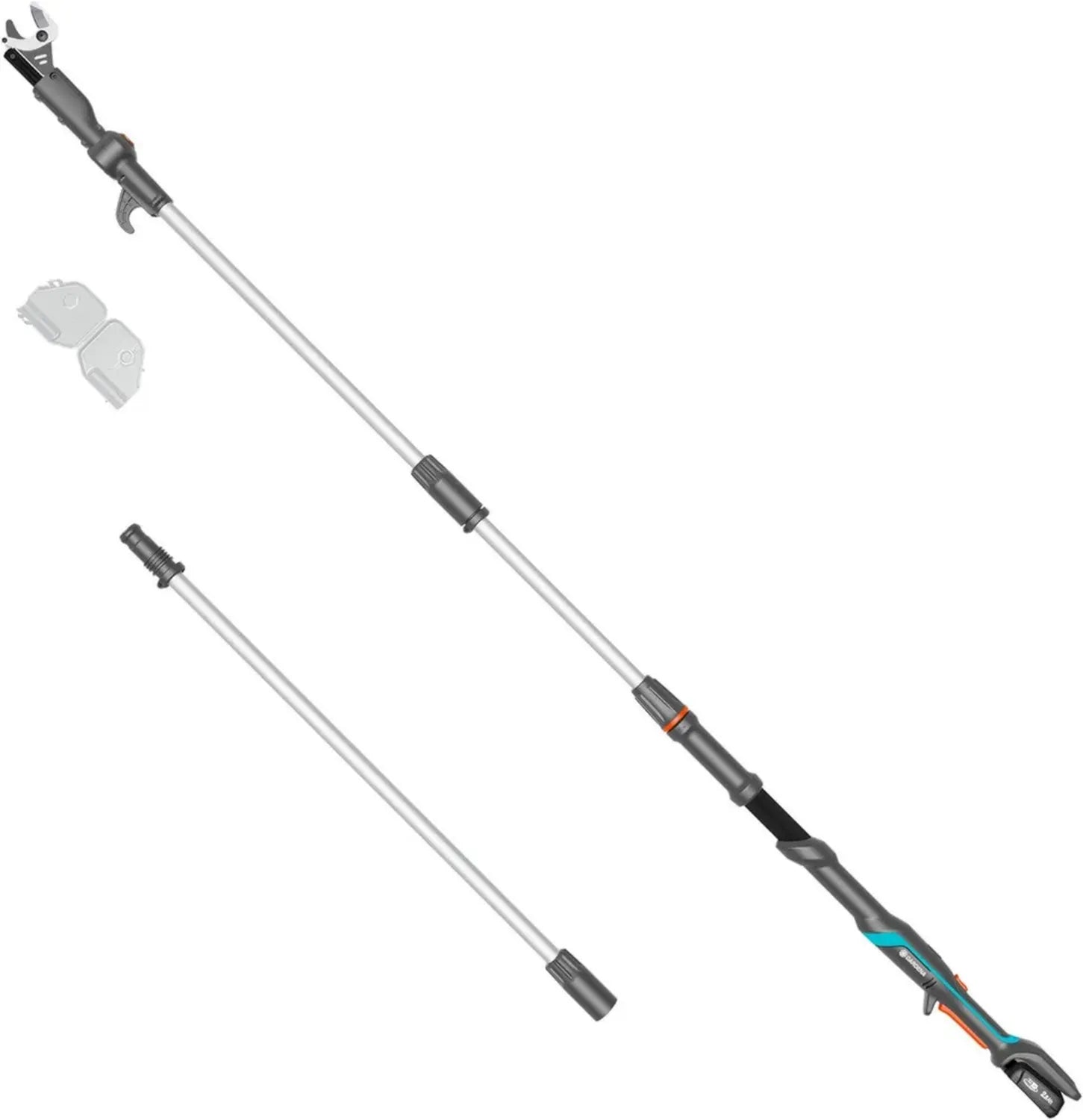 Troncarami Telescopico Gardena a Batteria 18V: Taglio Fino a 5m, Diametro Max 28mm, Testa Regolabile, Batteria Inclusa