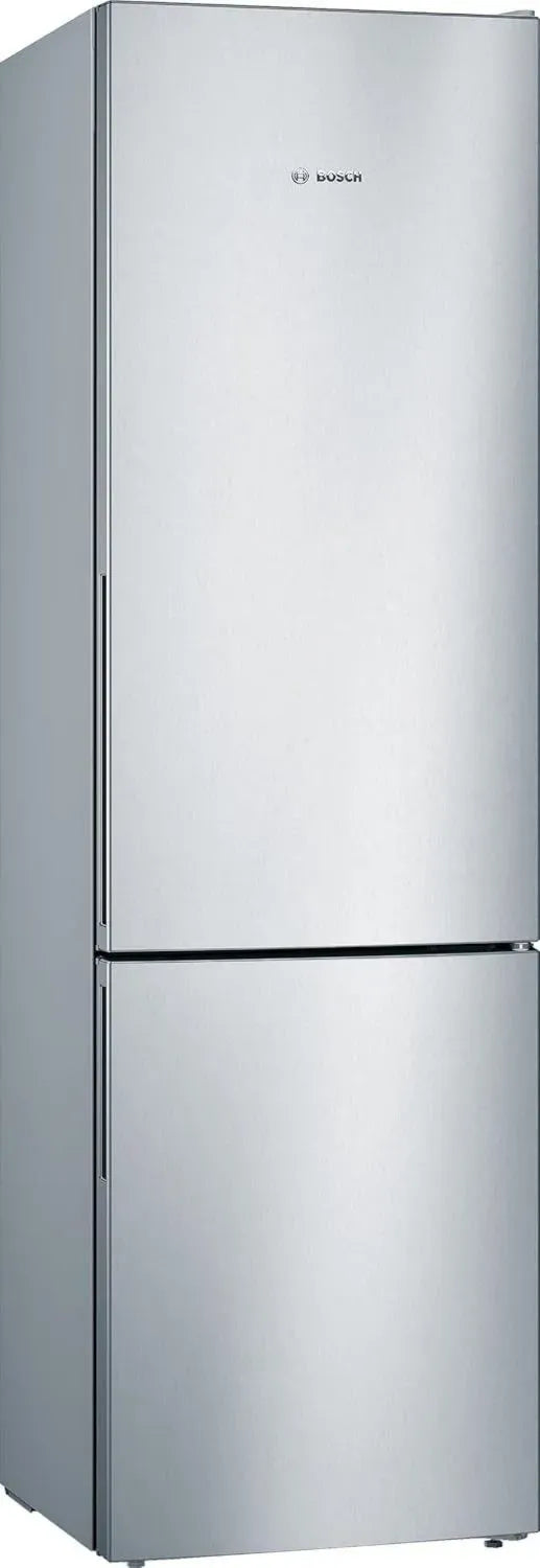 Bosch KGV39VLEAS Frigorifero Combinato Serie 4, Installazione Libera, Tecnologia LowFrost, Cassetti VitaFresh, Illuminazione LED, Acciaio Inox