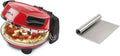 G3 Ferrari G10032 Forno Pizza Napoletana con Pietra Refrattaria, Ricettario e Palette, Rosso