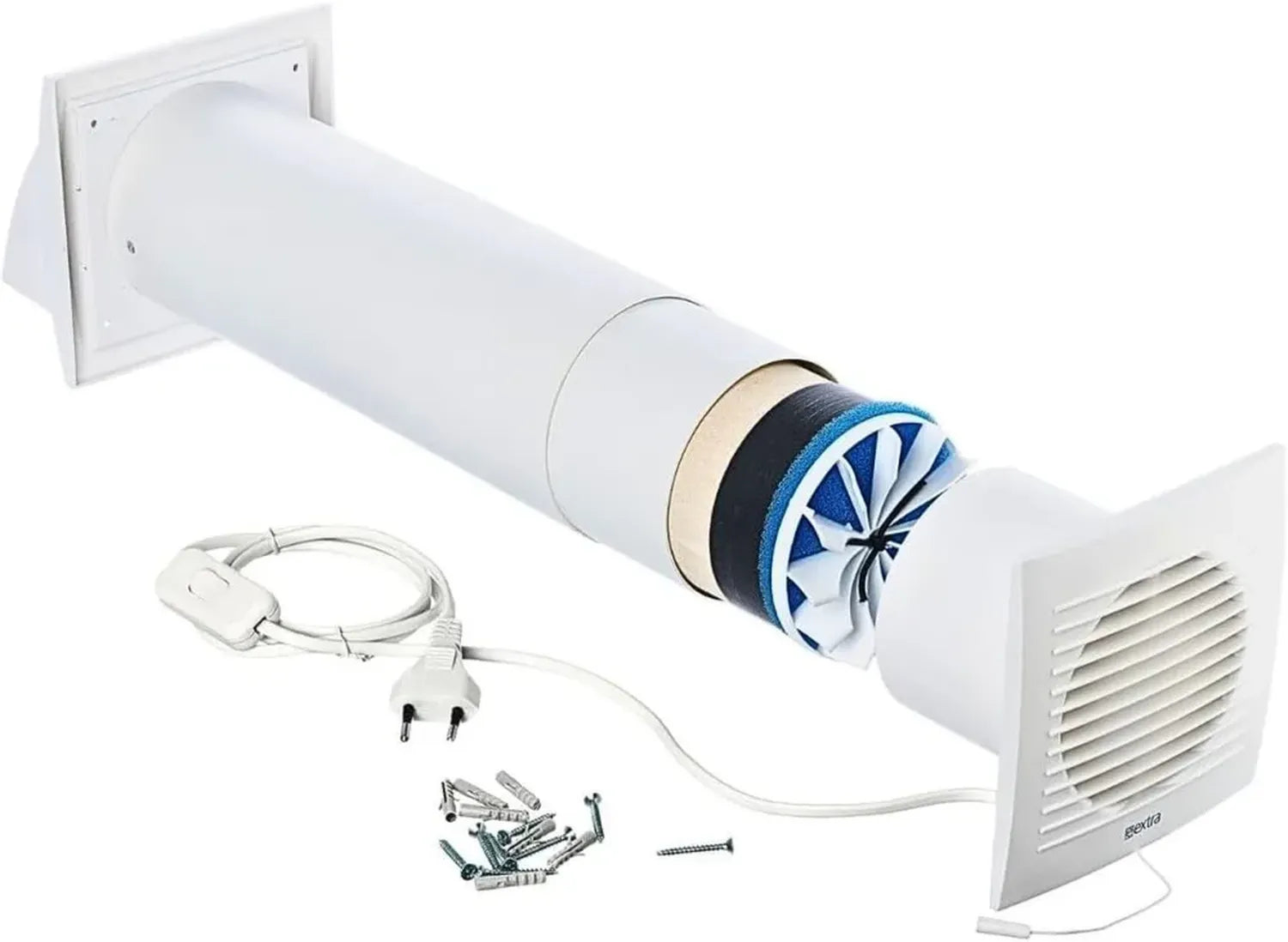 Sistema VMC a Doppio Flusso con Recupero di Calore, 100mm
