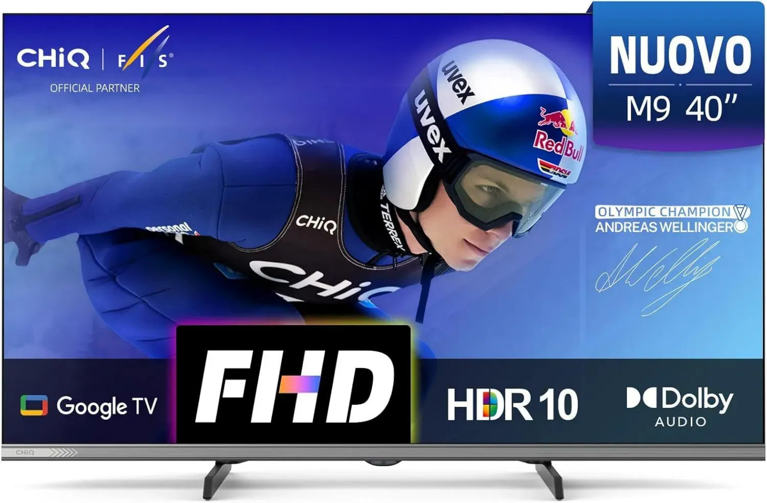 Smart TV CHiQ 40 Pollici FHD con Google TV, HDR10 e Dolby Audio