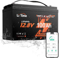 Batteria LiFePO4 12V 100Ah con Bluetooth e Protezione Termica, Ideale per Motori Marini e Caravan